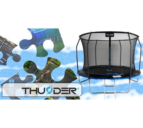 Батут THUNDER INSIDE ELITE з внутрішньою сіткою 14 футів 435 см чорно-блакитний Батут THUNDER INSIDE ELITE з внутрішньою сіткою 14 футів 435 см чорно-блакитний