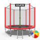 Батут Atleto 42400474 з зовнішньою сіткою 312 см червоний