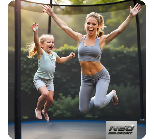 Батут Neo-Sport NS-06Z221 з зовнішньою сіткою 6 футів 183 см чорно-синій Батут Neo-Sport NS-06Z221 з зовнішньою сіткою 6 футів 183 см чорно-синій