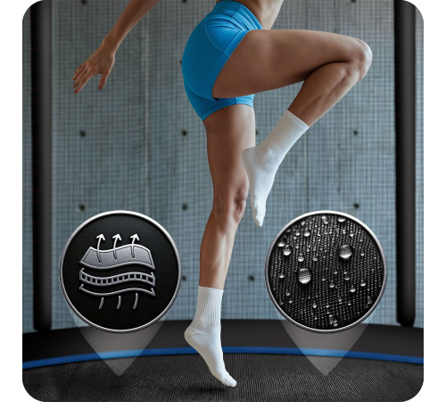 Батут Neo-Sport NS-06Z221 з зовнішньою сіткою 6 футів 183 см чорно-синій Батут Neo-Sport NS-06Z221 з зовнішньою сіткою 6 футів 183 см чорно-синій