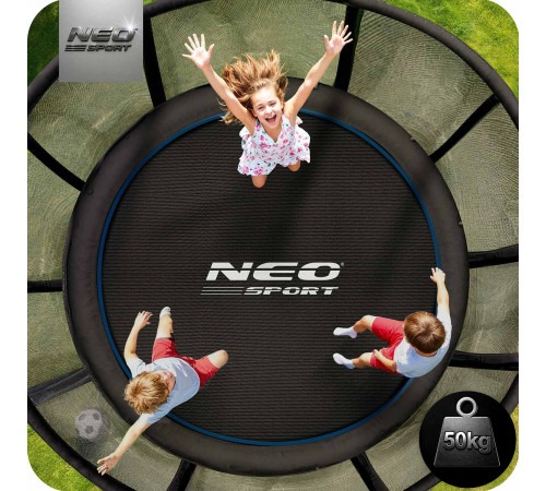 Батут Neo-Sport NS-06Z221 з зовнішньою сіткою 6 футів 183 см чорно-синій Батут Neo-Sport NS-06Z221 з зовнішньою сіткою 6 футів 183 см чорно-синій