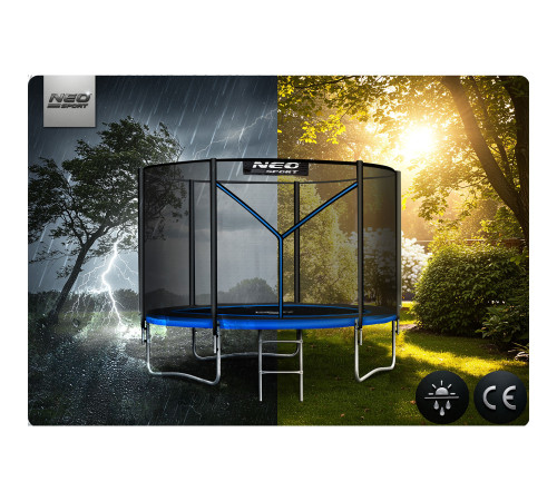 Батут Neo-Sport NS-06Z221 з зовнішньою сіткою 6 футів 183 см чорно-синій Батут Neo-Sport NS-06Z221 з зовнішньою сіткою 6 футів 183 см чорно-синій