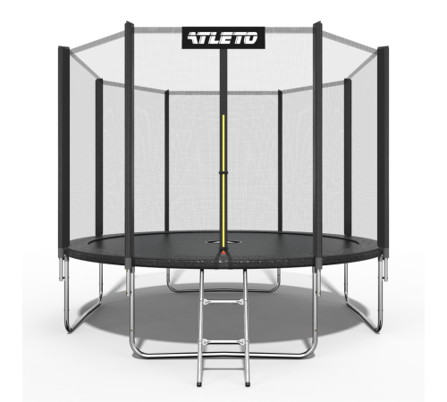 Батут Atleto 42400459 з зовнішньою сіткою 374 см чорний Батут Atleto 42400459 з зовнішньою сіткою 374 см чорний