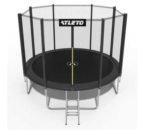 Батут Atleto 42400459 з зовнішньою сіткою 374 см чорний Батут Atleto 42400459 з зовнішньою сіткою 374 см чорний