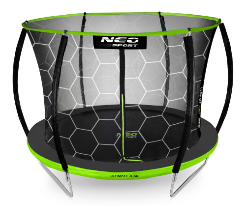 Батут Neo-Sport з внутрішньою сіткою 14 футів 435 см чорно-зелений Батут Neo-Sport з внутрішньою сіткою 14 футів 435 см чорно-зелений