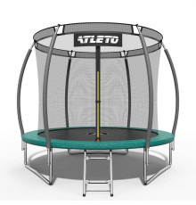 Батут Atleto 21000503 з внутрішньою сіткою 312 см зелений 
