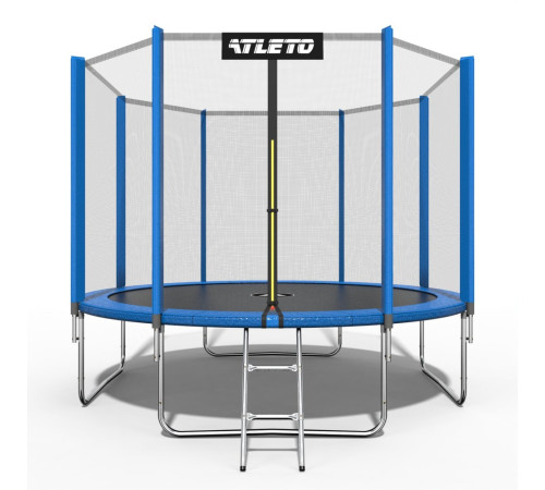 Батут Atleto 42400490 з зовнішньою сіткою 435 см синій