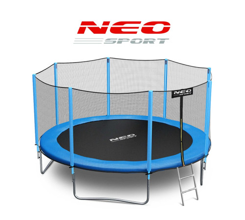 Батут Neo-Sport з зовнішньою сіткою 13 футів 404 см блакитний Батут Neo-Sport з зовнішньою сіткою 13 футів 404 см блакитний