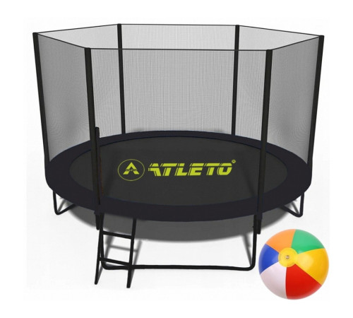 Батут Atleto 42400583 з зовнішньою сіткою 312 см чорний Батут Atleto 42400583 з зовнішньою сіткою 312 см чорний