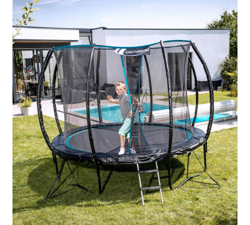 Батут CORNILLEAU 312081 з внутрішньою сіткою 244 см чорний Батут CORNILLEAU 312081 з внутрішньою сіткою 244 см чорний