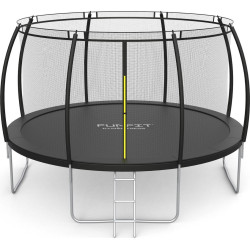Батут Funfit 3121 з зовнішньою сіткою 12 футів 374 см чорний