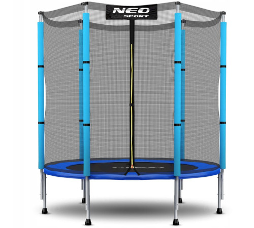 Батут Neo-Sport з зовнішньою сіткою 4,5 футів 140 см синій Батут Neo-Sport з зовнішньою сіткою 4,5 футів 140 см синій