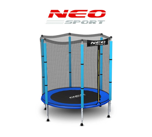 Батут Neo-Sport з зовнішньою сіткою 4,5 футів 140 см синій Батут Neo-Sport з зовнішньою сіткою 4,5 футів 140 см синій