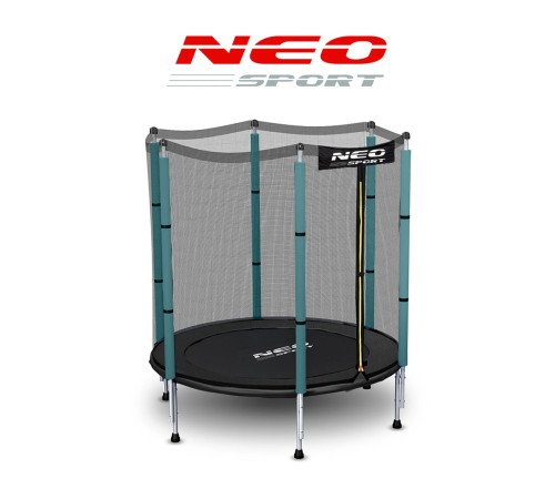 Батут Neo-Sport з зовнішньою сіткою 4,5 футів 140 см зелений Батут Neo-Sport з зовнішньою сіткою 4,5 футів 140 см зелений