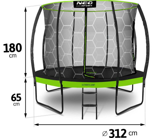 Садовий батут Neo-Sport NS-10C221 з внутрішньою сіткою 10 FT 312 см