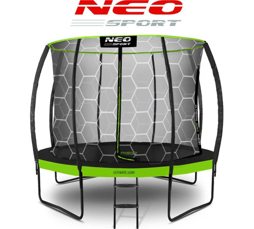 Батут Neo-Sport з внутрішньою сіткою 10 футів 312 см чорно-зелений Батут Neo-Sport з внутрішньою сіткою 10 футів 312 см чорно-зелений