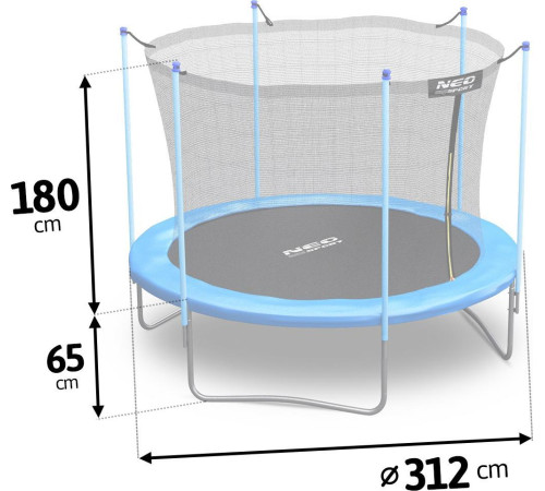 Садовий батут Neo-Sport NS-10W181 з внутрішньою сіткою 10 FT 312 см