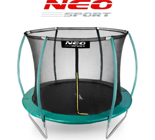 Батут Neo-Sport з внутрішньою сіткою 10 футів 312 см зелений