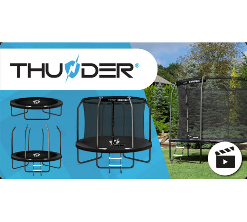 Батут THUNDER INSIDE ELITE з внутрішньою сіткою 14 футів 427 см чорний