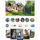 Батут SunActive TR 10FT-2 з внутрішньою сіткою 10 футів 312 см блакитний
