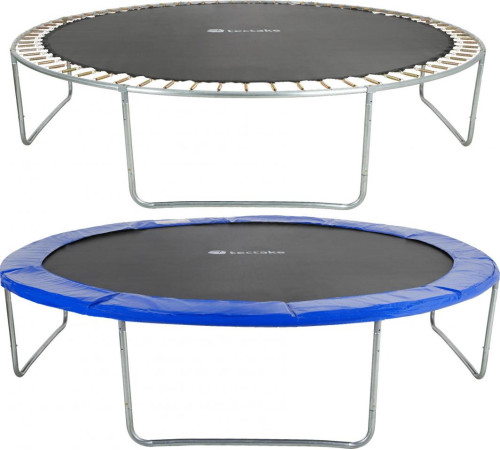 Батут Tectake Garfunky з зовнішньою сіткою 13 футів 396 см синій Батут Tectake Garfunky з зовнішньою сіткою 13 футів 396 см синій