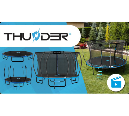 Батут THUNDER INSIDE ULTRA з внутрішньою сіткою 16 футів 490 см чорно-блакитний Батут THUNDER INSIDE ULTRA з внутрішньою сіткою 16 футів 490 см чорно-блакитний