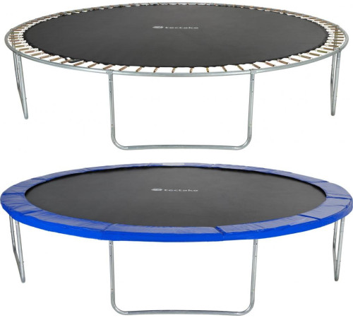 Батут Tectake Garfunky з зовнішньою сіткою 14 футів 427 см синій Батут Tectake Garfunky з зовнішньою сіткою 14 футів 427 см синій