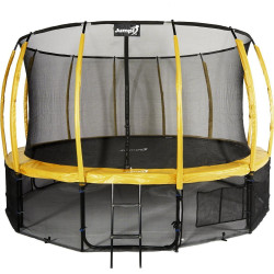 Батут Jumpi Maxy Comfort Plus з внутрішньою сіткою 16 футів 487 см жовтий
