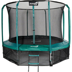 Батут Jumpi Maxy Comfort з внутрішньою сіткою 312 см зелений