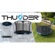 Батут THUNDER INSIDE ELITE з внутрішньою сіткою 6 футів 183 см чорно-блакитний