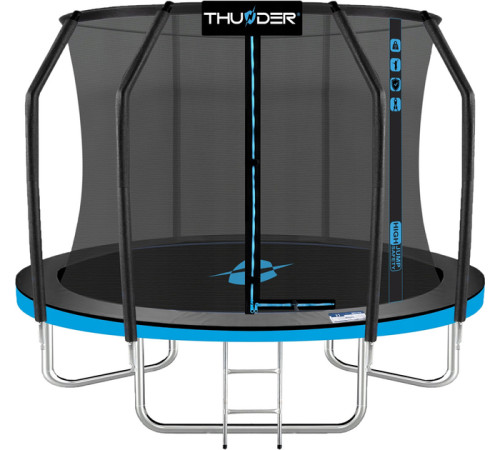 Батут THUNDER INSIDE ELITE з внутрішньою сіткою 6 футів 183 см чорно-блакитний Батут THUNDER INSIDE ELITE з внутрішньою сіткою 6 футів 183 см чорно-блакитний