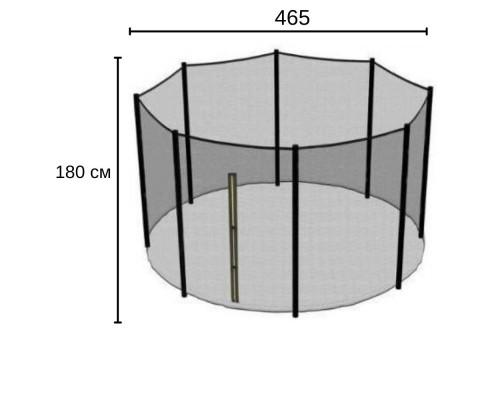 Сітка для батута Atleto 465 см 10 стовпчиків