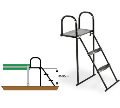 Сходи для батутів EXIT з платформою на висоту рами 80-95см