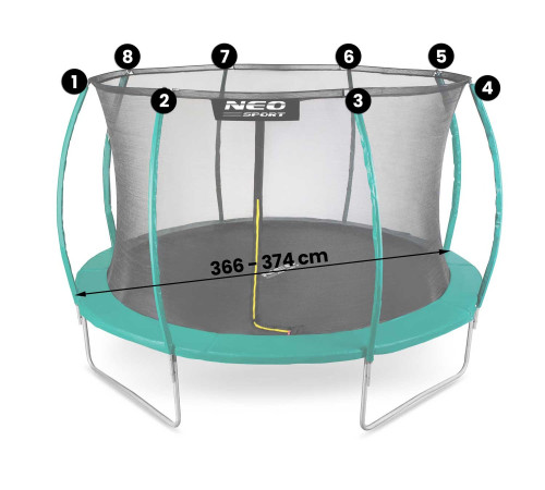 Сітка для батутів 435 см 14 футів Neo-Sport