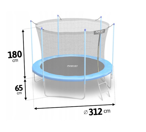 Сітка для батутів 312 см 10 футів Neo-Sport