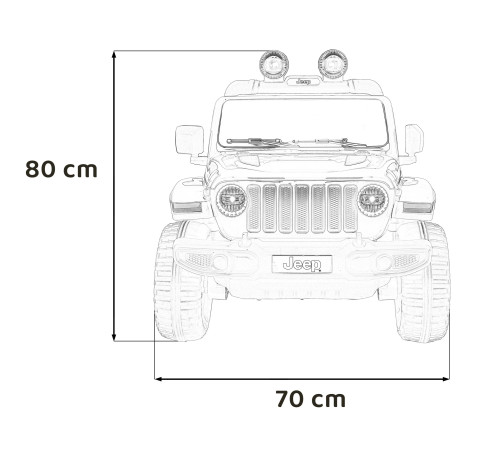 Дитяча акумуляторна машинка Jeep Wrangler Rubicon Біла