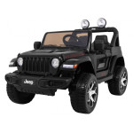 Дитячий Jeep Wrangler Rubicon на акумуляторі Чорний + Пульт + Радіо MP3 LED + Колеса EVA