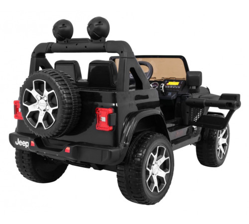 Дитяча акумуляторна машинка Jeep Wrangler Rubicon Чорна