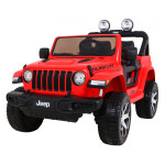 Дитячий Jeep Wrangler Rubicon на акумуляторі Червоний + Пульт + Радіо MP3 LED + Колеса EVA