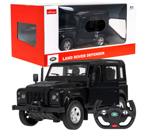 Land Rover Defender чорний RASTAR модель 1:14 + Пульт 2,4 ГГц + Ручне відкривання дверей