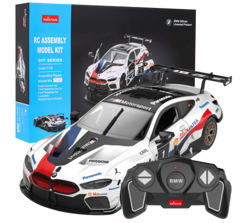 BMW M8 GTE білий RASTAR модель 1:18 Автомобіль на дистанційному керуванні + обвіс + пульт 2,4 ГГц BMW M8 GTE білий RASTAR модель 1:18 Автомобіль на дистанційному керуванні + обвіс + пульт 2,4 ГГц