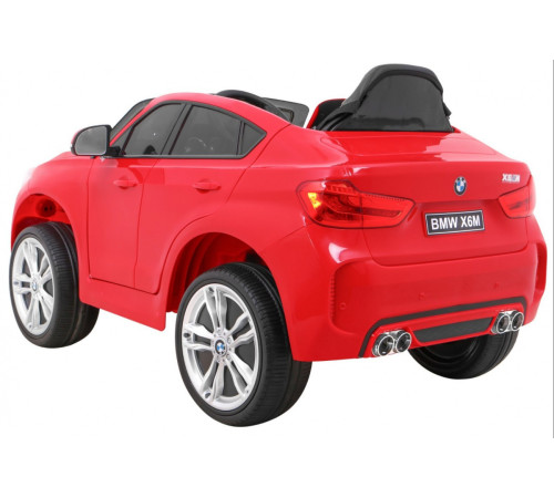 Дитяча акумуляторна машинка BMW X6M Червона