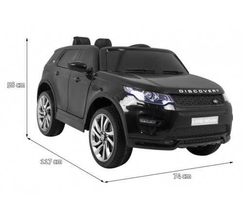 Дитяча акумуляторна машинка Land Rover Discovery Чорна