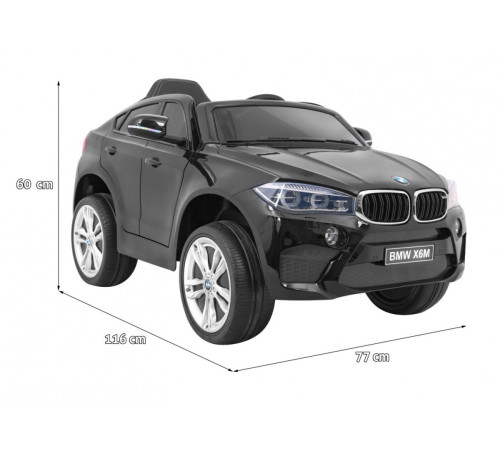 Дитяча акумуляторна машинка BMW X6M Чорна