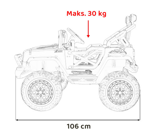 Дитячий акумуляторний позашляховик OFF ROAD Білий