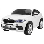 BMW X6M XXL для 2 дітей Білий + Пульт + Екошкіра + Сидіння + Free Start + MP3 USB + LED