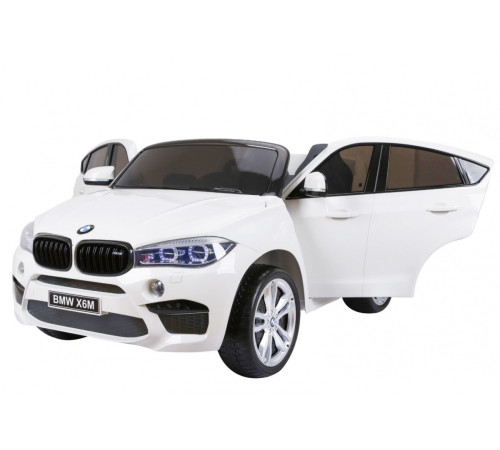 Дитяча акумуляторна машинка BMW X6M XXL для 2 дітей Біла