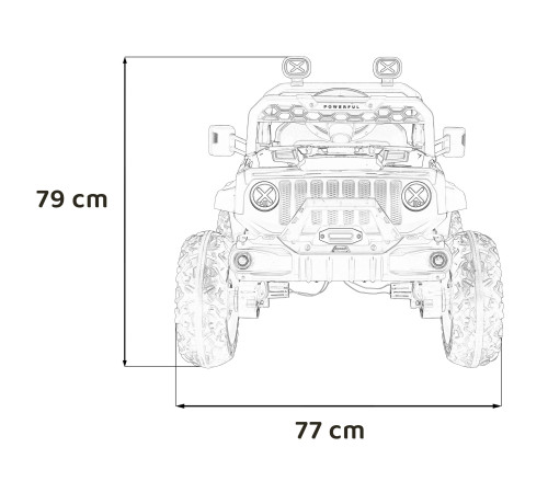 Дитячий акумуляторний позашляховик OFF ROAD Червоний