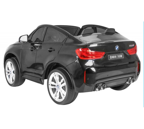 Дитяча акумуляторна машинка BMW X6M XXL для 2 дітей Чорна