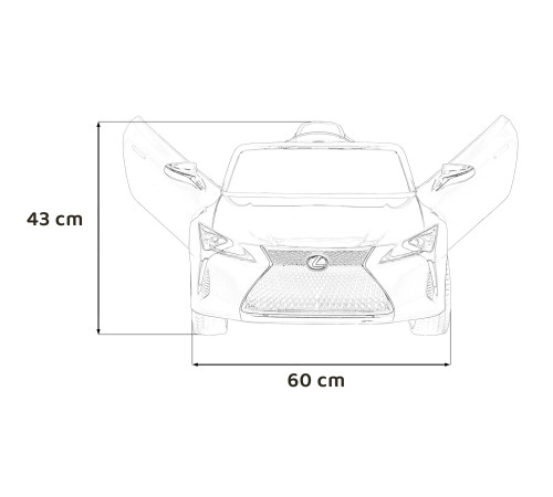 Дитяча акумуляторна машинка Lexus LC500 Біла